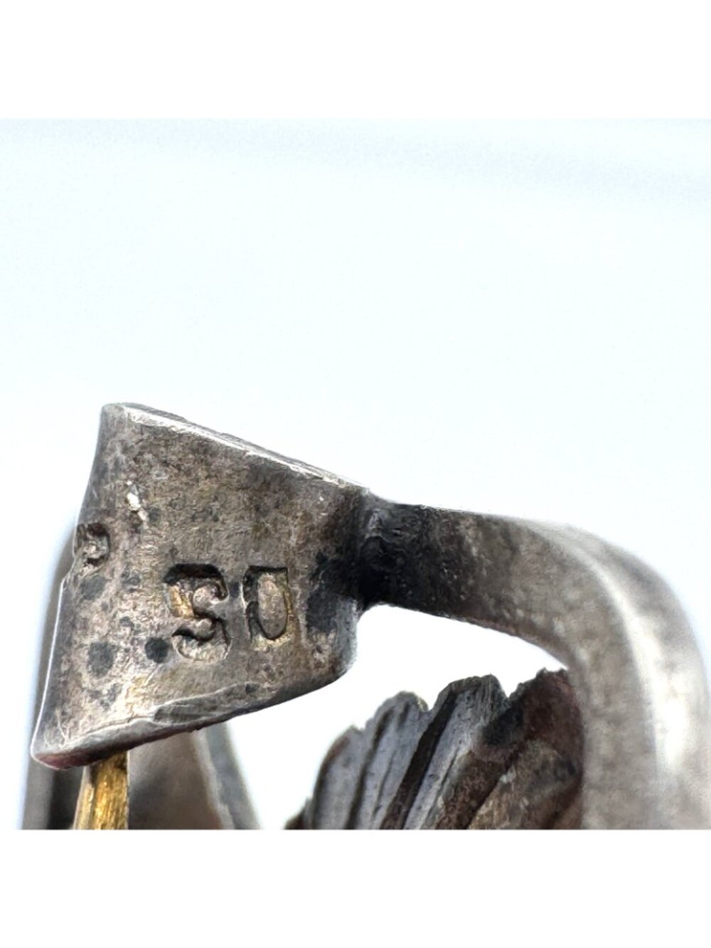 Danish Silver Doves Brooch Christian Veilskov 830S Repousse Vintage Mid-Century - Picture 10 of 16